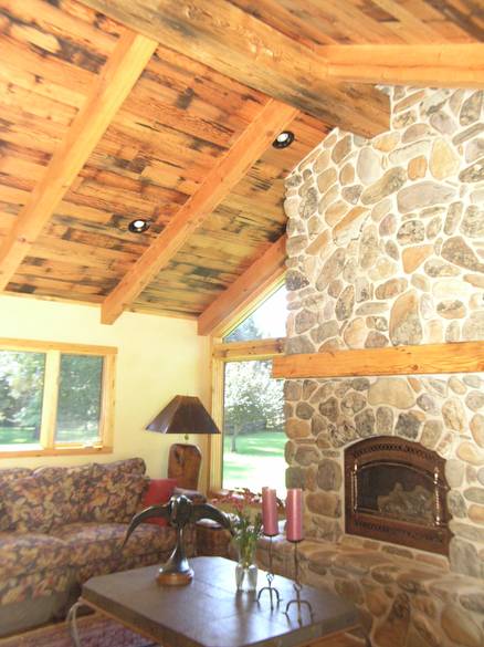 Douglas Fir Timbers and Picklewood Ceiling